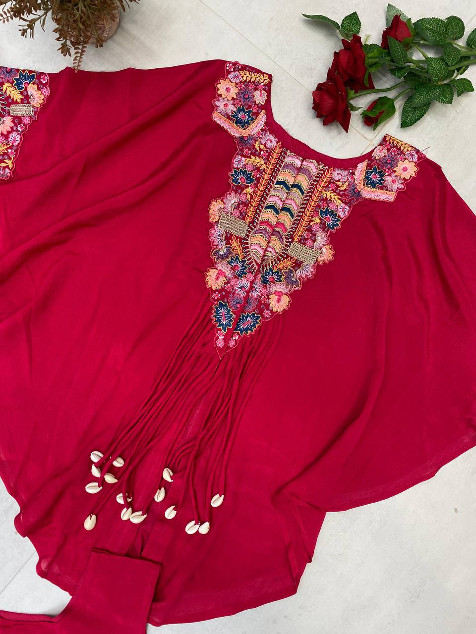 Trendy Indo-Western 3-Piece Set with Sequence Embroidery & Plazzo