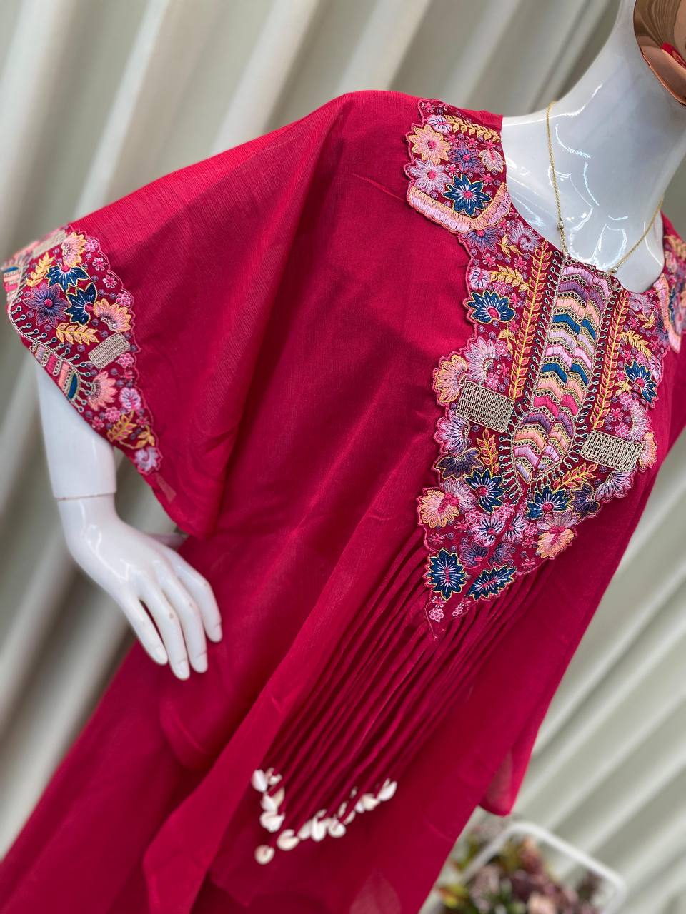 Trendy Indo-Western 3-Piece Set with Sequence Embroidery & Plazzo