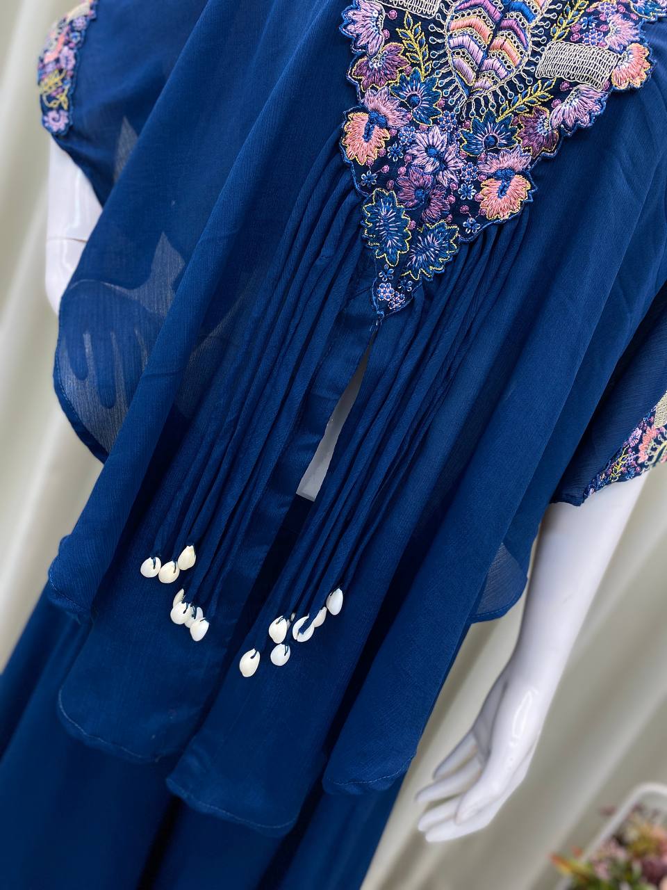 Trendy Indo-Western 3-Piece Set with Sequence Embroidery & Plazzo