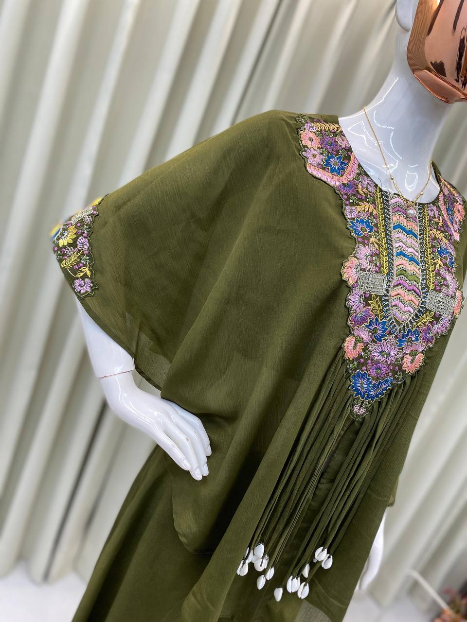 Trendy Indo-Western 3-Piece Set with Sequence Embroidery & Plazzo
