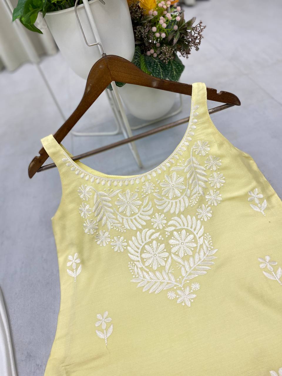 Designer Rayon Embroidered Top and Plazzo Set | Comfortable Daily & Casual Wear