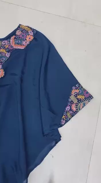 Trendy Indo-Western 3-Piece Set with Sequence Embroidery & Plazzo