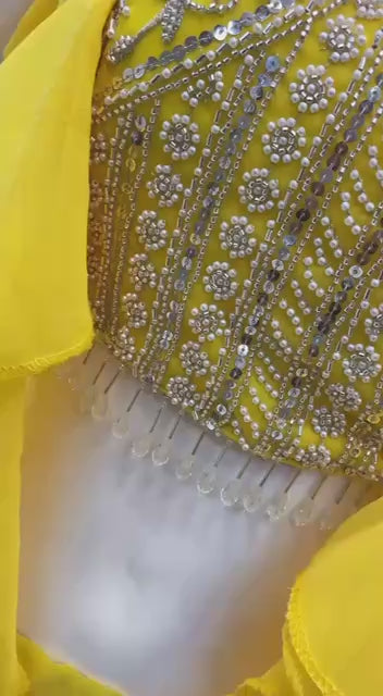 Trendy 3-Piece Western Dhoti Set with Embroidered Blouse & Koti – Perfect for Wedding Season