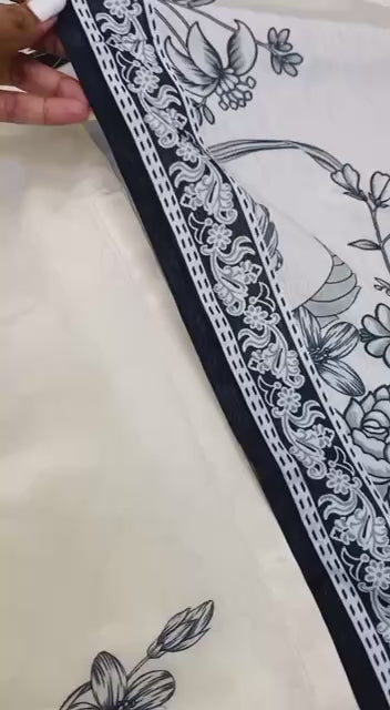 Chinon Printed Kurta Pant Set with Matching Dupatta – Elegant Designer Wear