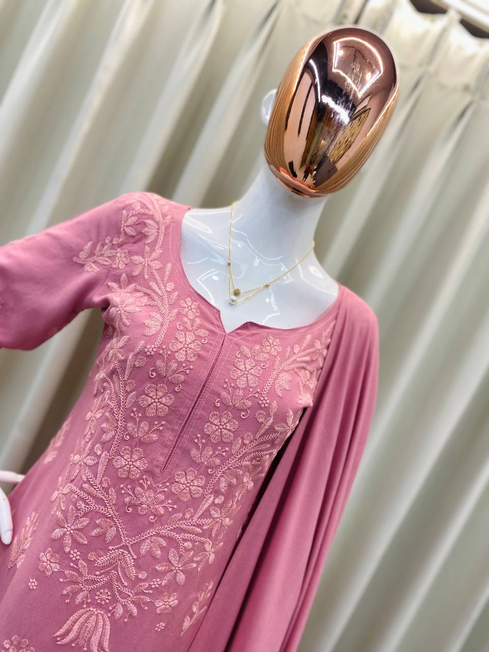 Exclusive Rayon Embroidered Kurta Plazzo Set with Dupatta | Comfortable Regular Wear