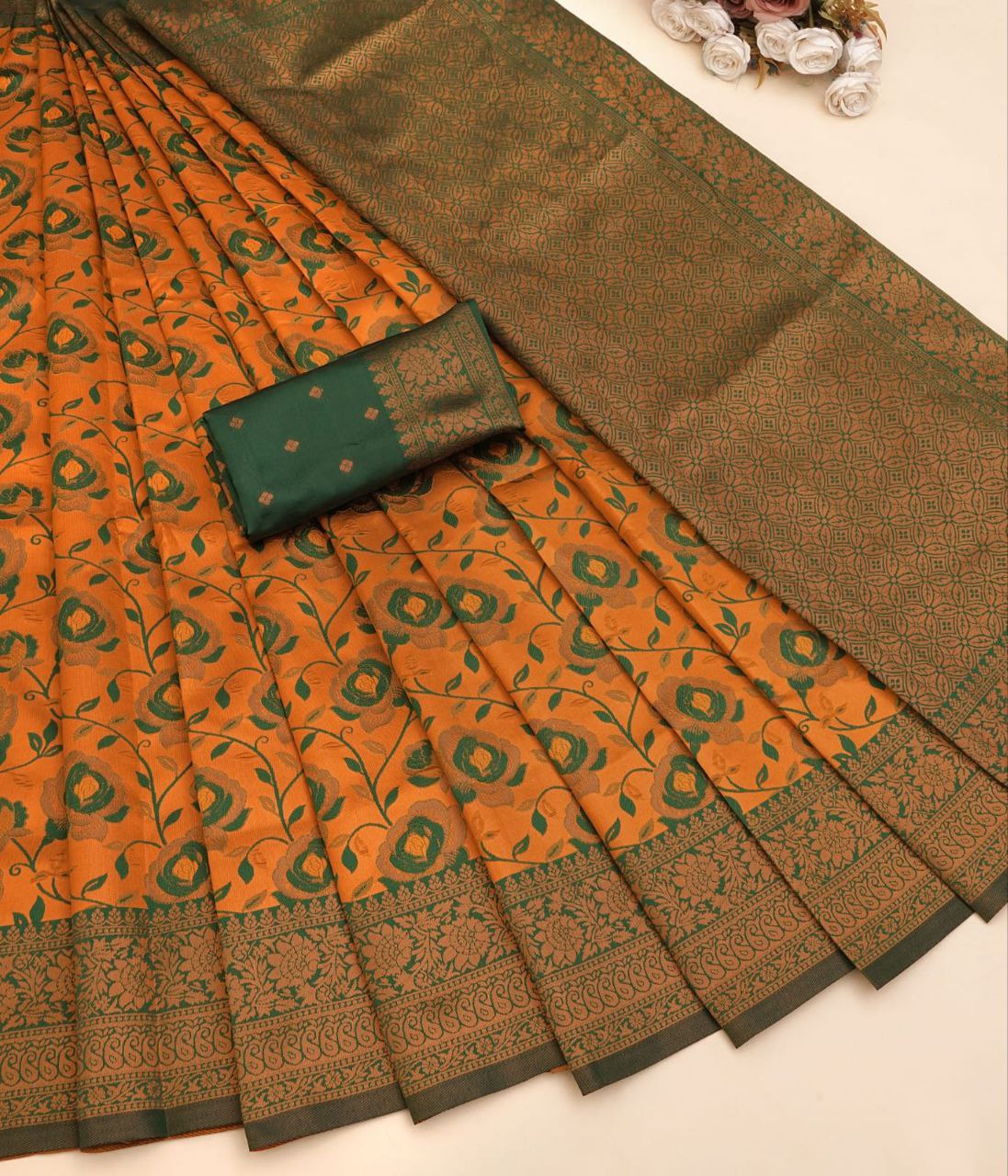 Elegant Banarasi Silk Saree with Matching Blouse