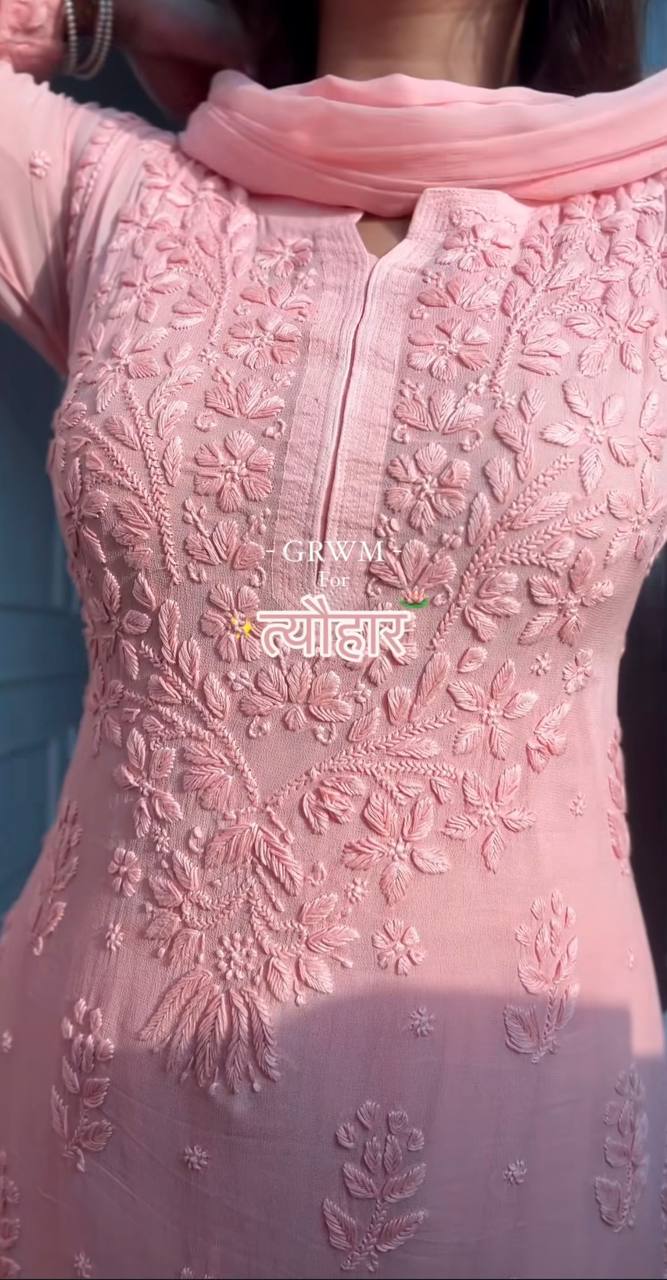 Exclusive Rayon Embroidered Kurta Plazzo Set with Dupatta | Comfortable Regular Wear