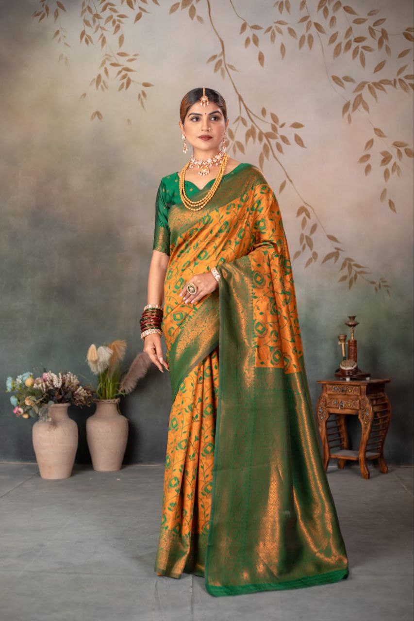 Elegant Banarasi Silk Saree with Matching Blouse