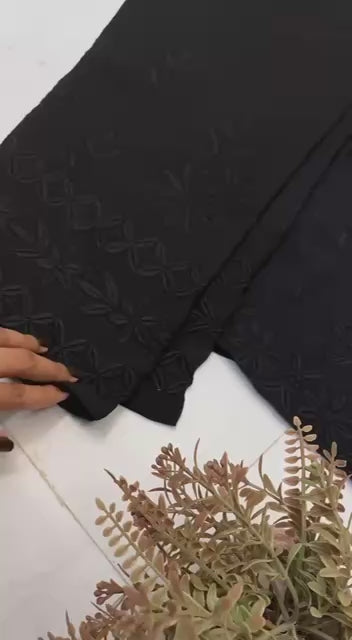 Exclusive Georgette Embroidered Suit Set with GPO Lace Dupatta
